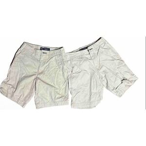 2x American Eagle Outfitters Mens Classic Length Cargo Shorts 26 Lot Bundle AEO